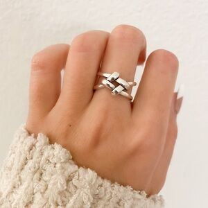 925 Sterling Silver Knot Ring Dainty Ring Minimalist Ring Twist Ring